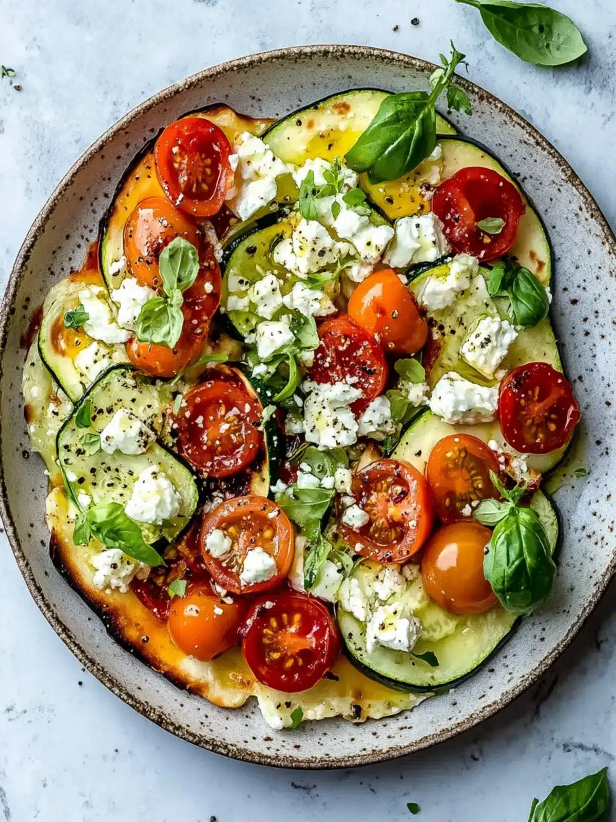 Simple Pinsa mit Zucchini