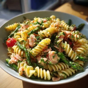 Bunter Sommersalat mit Hähnchenbrust und Pfirsichen