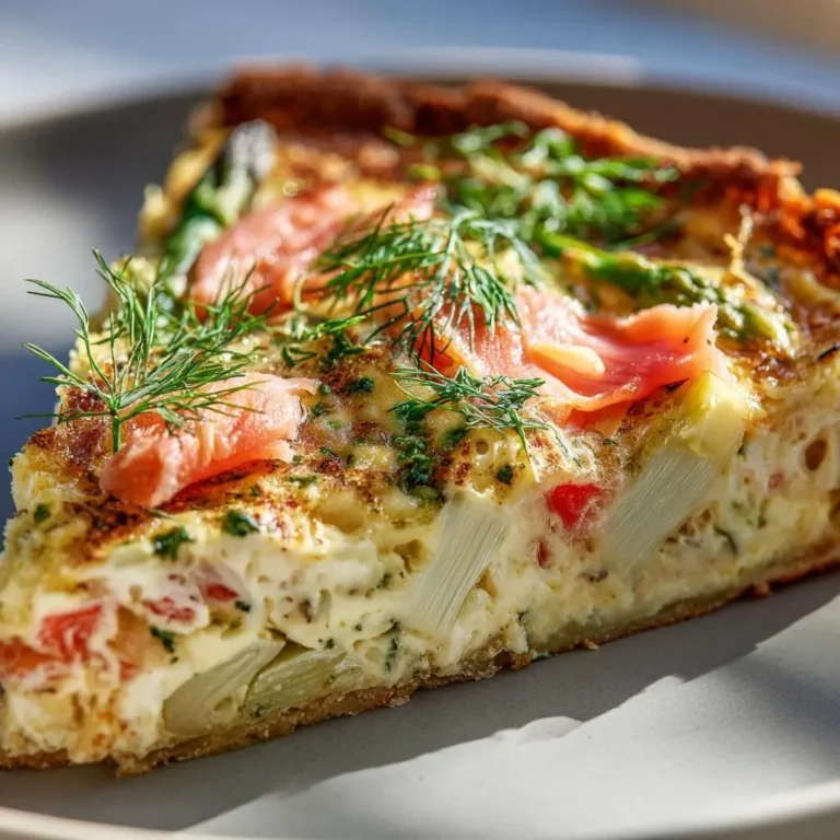Spargel Quiche mit Lachs