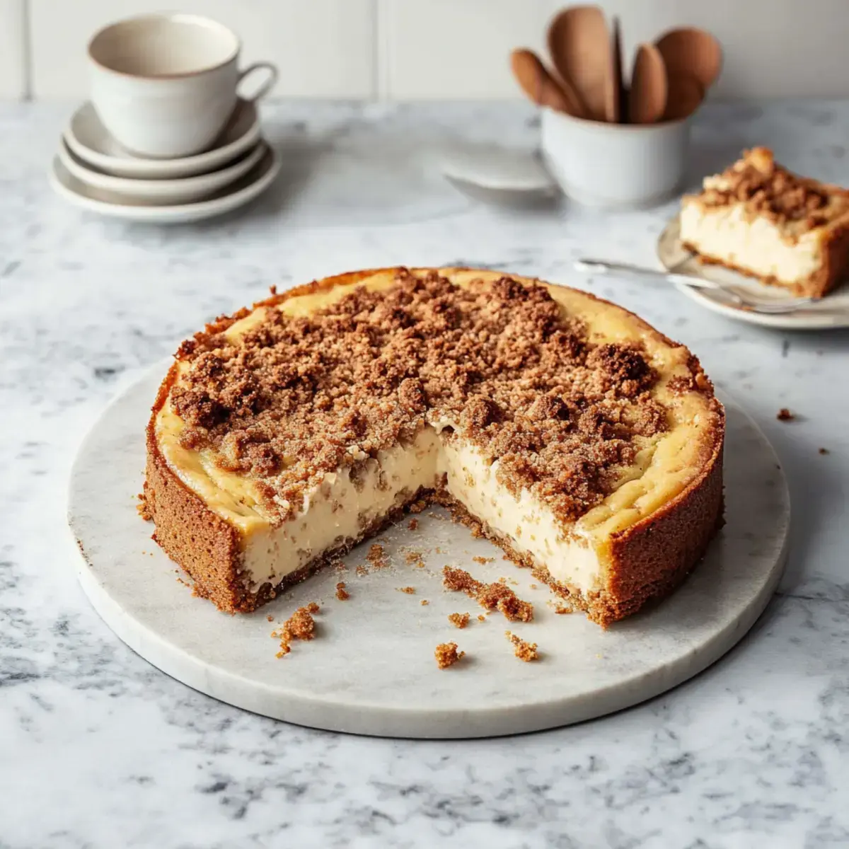 Spekulatius Käsekuchen mit Streusel