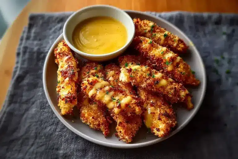 Super krosse Air Fryer Hähnchenstreifen Honig Senf Sauce