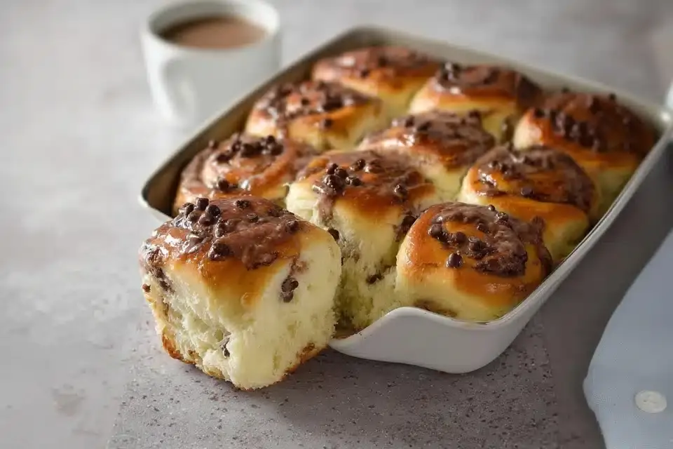 Süße Schokobrötchen aus Hefeteig