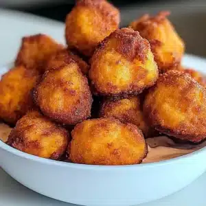 Süßkartoffel-Hushpuppies mit Zimtbutterdip