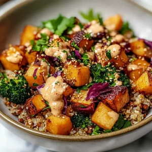 Süßkartoffel Quinoa Salat mit Miso