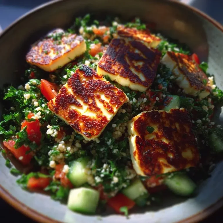 Tabbouleh mit gegrilltem Halloumi