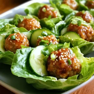 Teriyaki Meatball Lettuce Boats