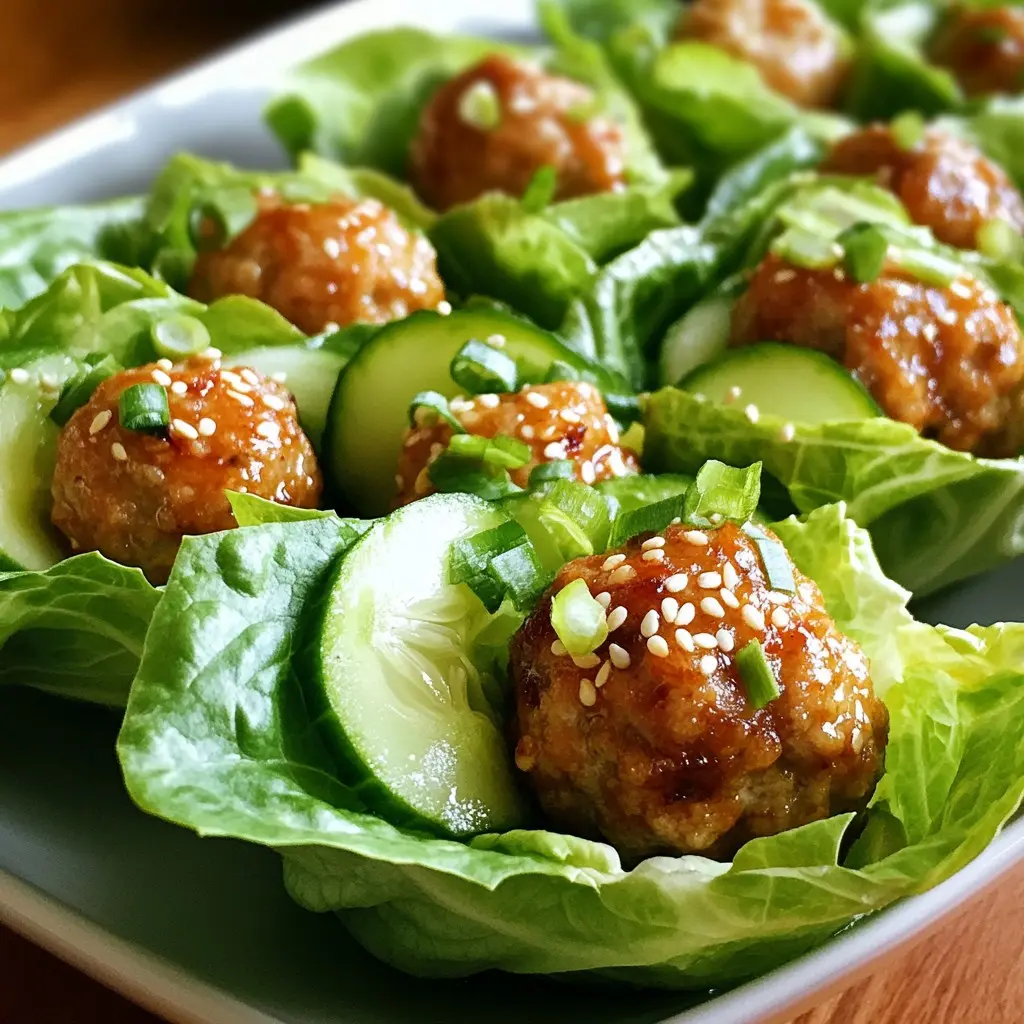 Teriyaki Meatball Lettuce Boats