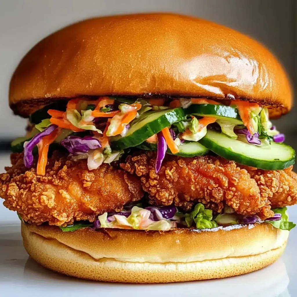 Thailändisches gebratenes Hähnchen-Sandwich