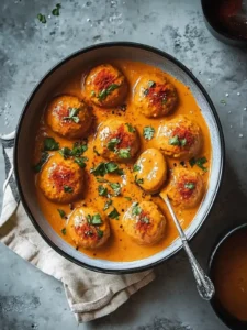 Tofubällchen in veganer Paprika-Rahmsauce