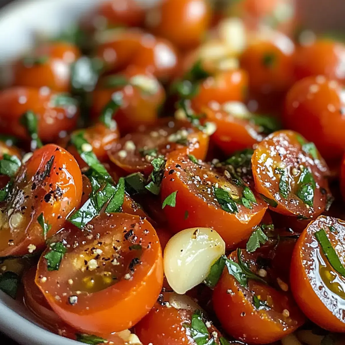 Tomaten Knoblauch Salat