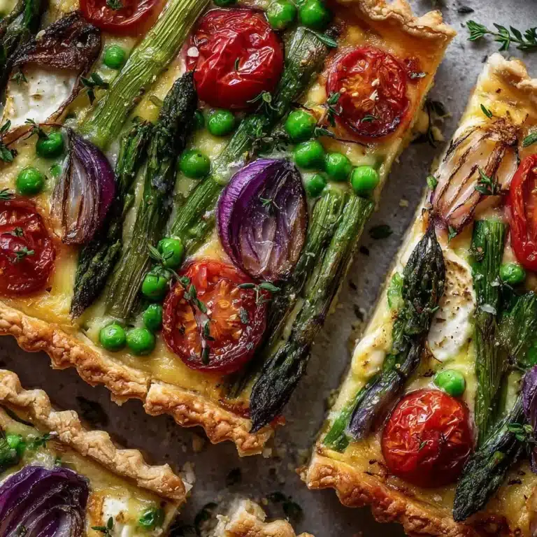 Vegetarische Frühlingsgemüse-Tarte Ziegenkäse