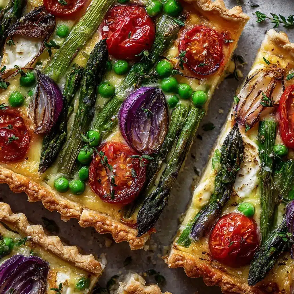 Vegetarische Frühlingsgemüse-Tarte Ziegenkäse