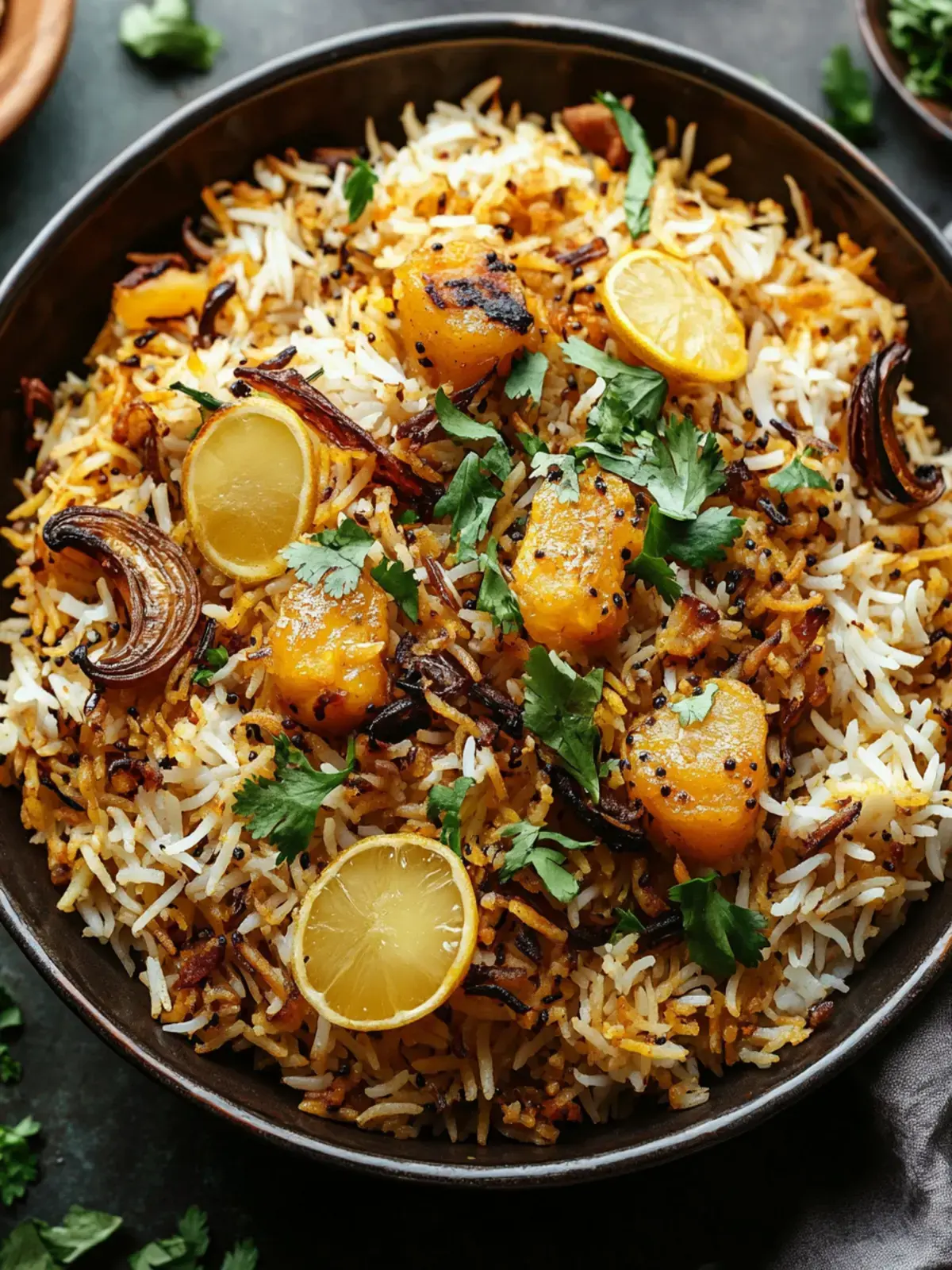 Vegetarisches Biryani Reis