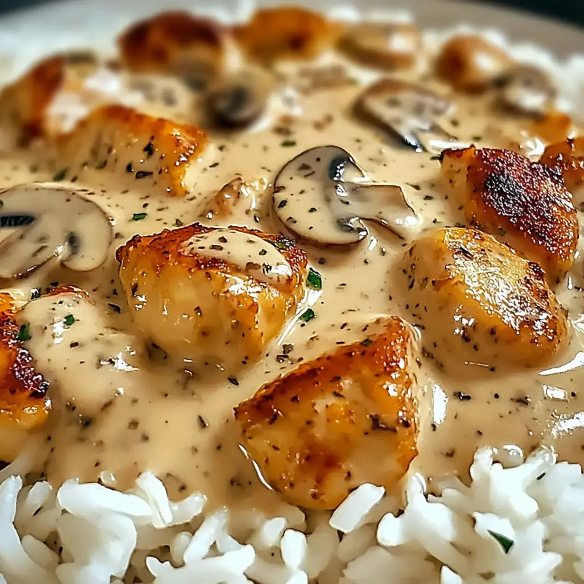 Verdämpftes Hühnchen und Reis