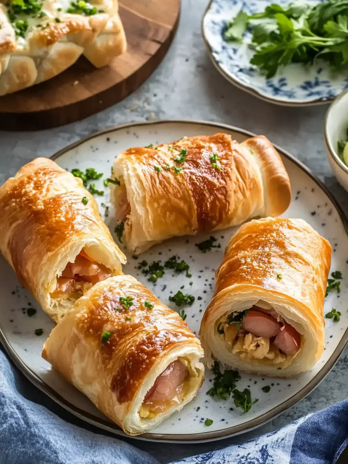 Wurst Ei Frühstück Wickel