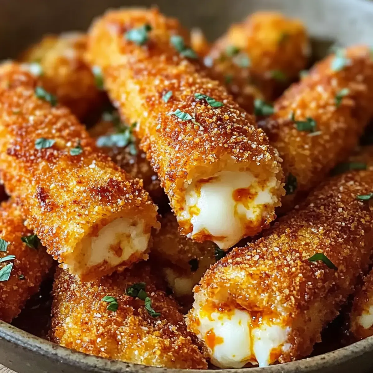 Würzige Copycat Chili's Nashville Hot Mozzarella Sticks