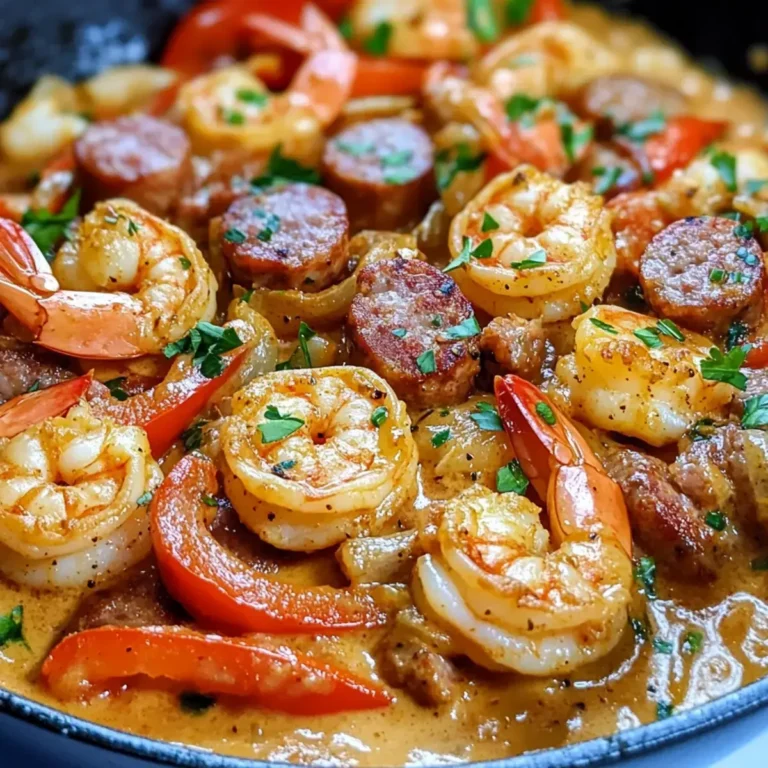 Würzige Keto Garnelen Wurst Pfanne
