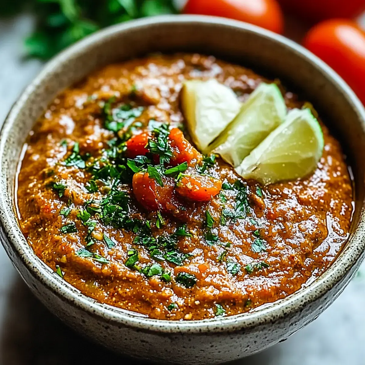 Zaalouk marokkanischer Auberginen Tomaten Dip