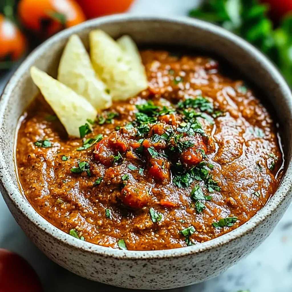 Zaalouk marokkanischer Auberginen Tomaten Dip