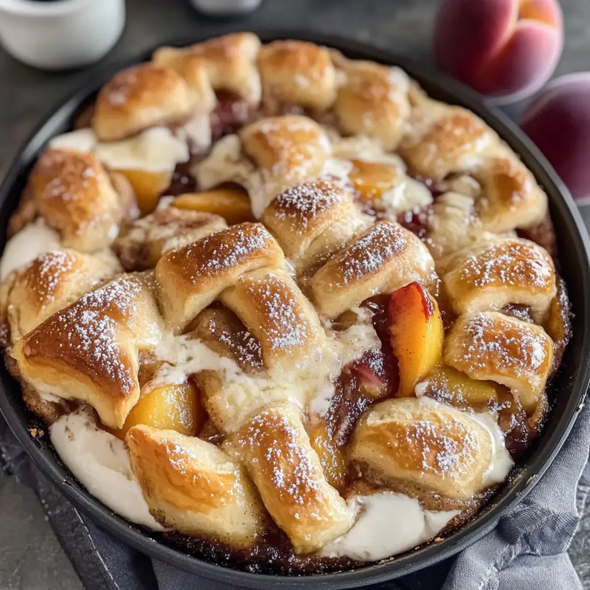 Zimtschnecken Pfirsich Cobbler