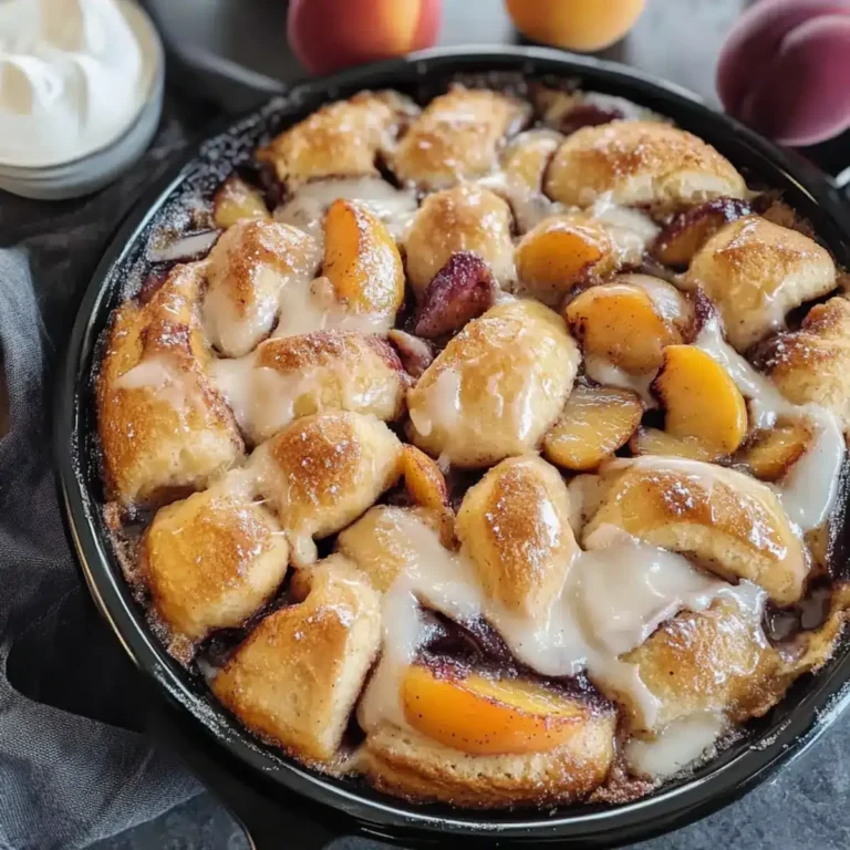 Zimtschnecken Pfirsich Cobbler