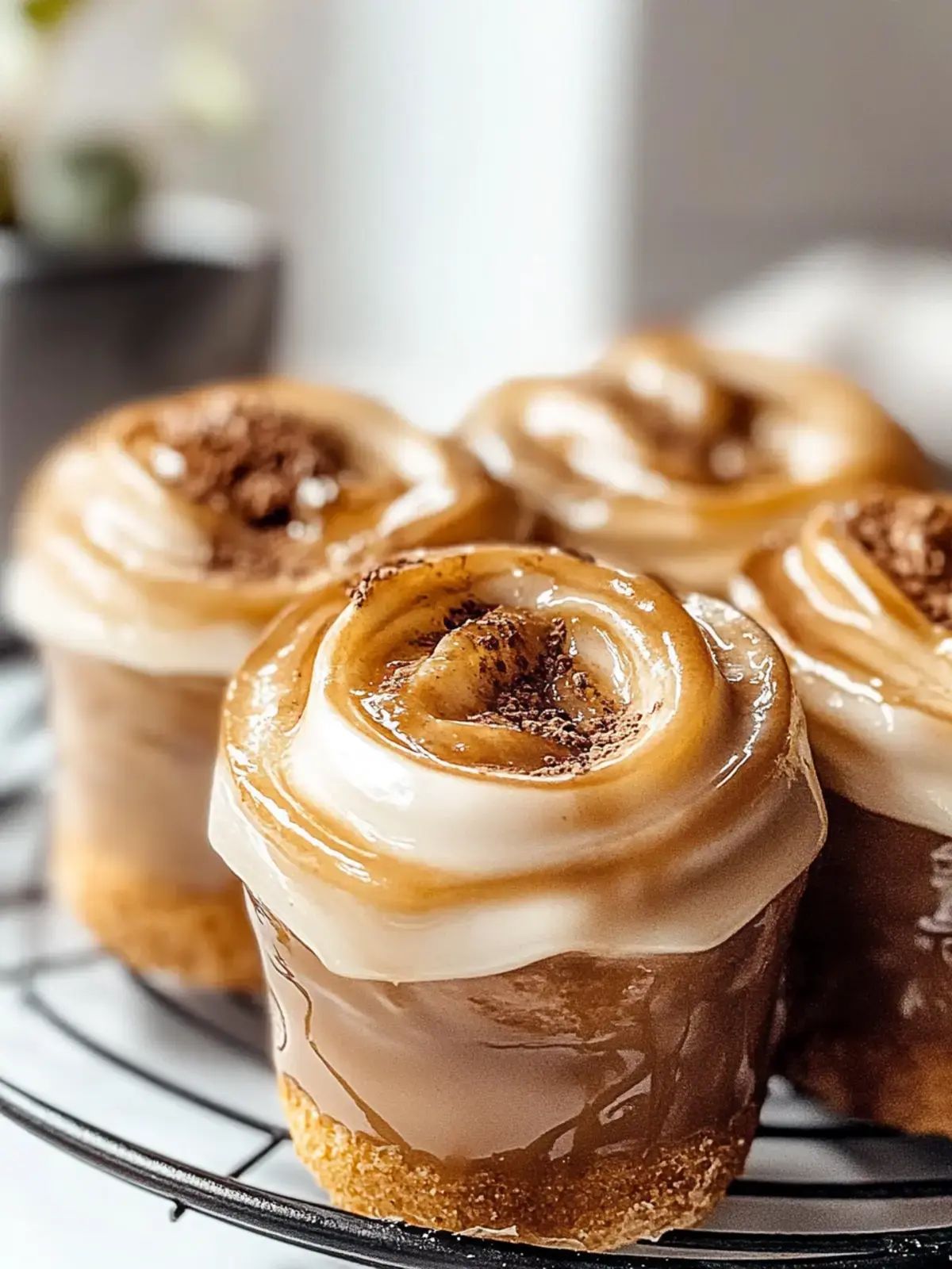 Zimtschnecken mit Kaffeeglasur