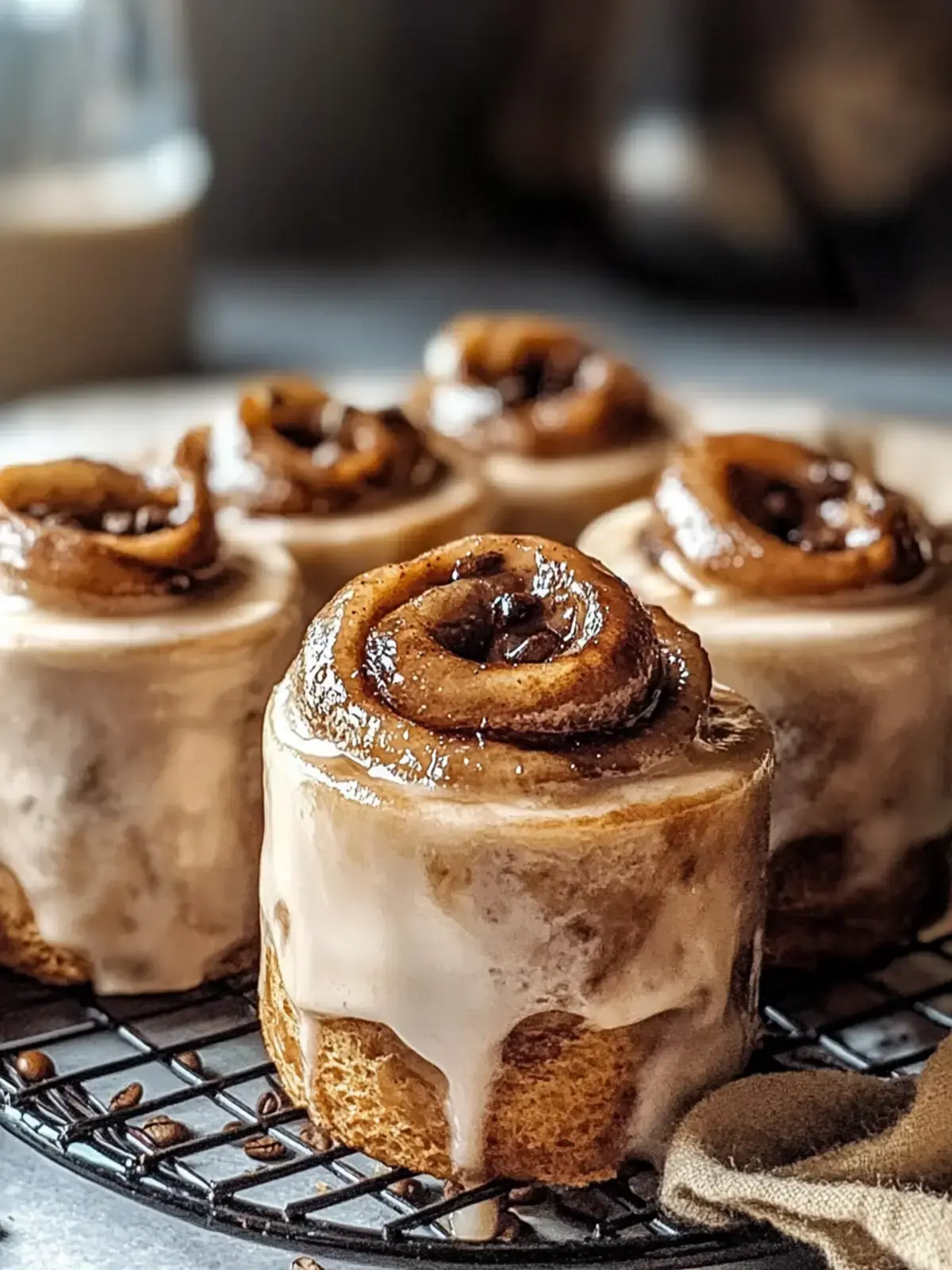 Zimtschnecken mit Kaffeeglasur
