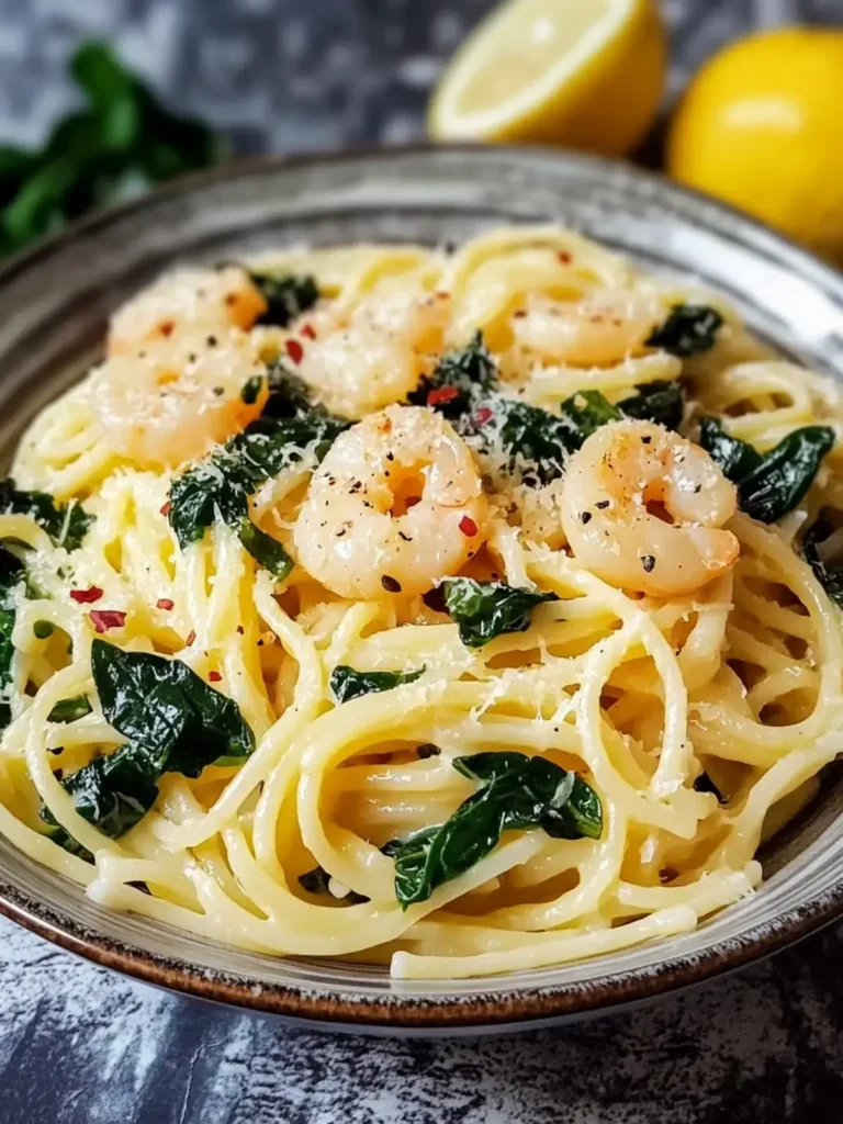 Zitronen-Knoblauch-Garnelen-Pasta