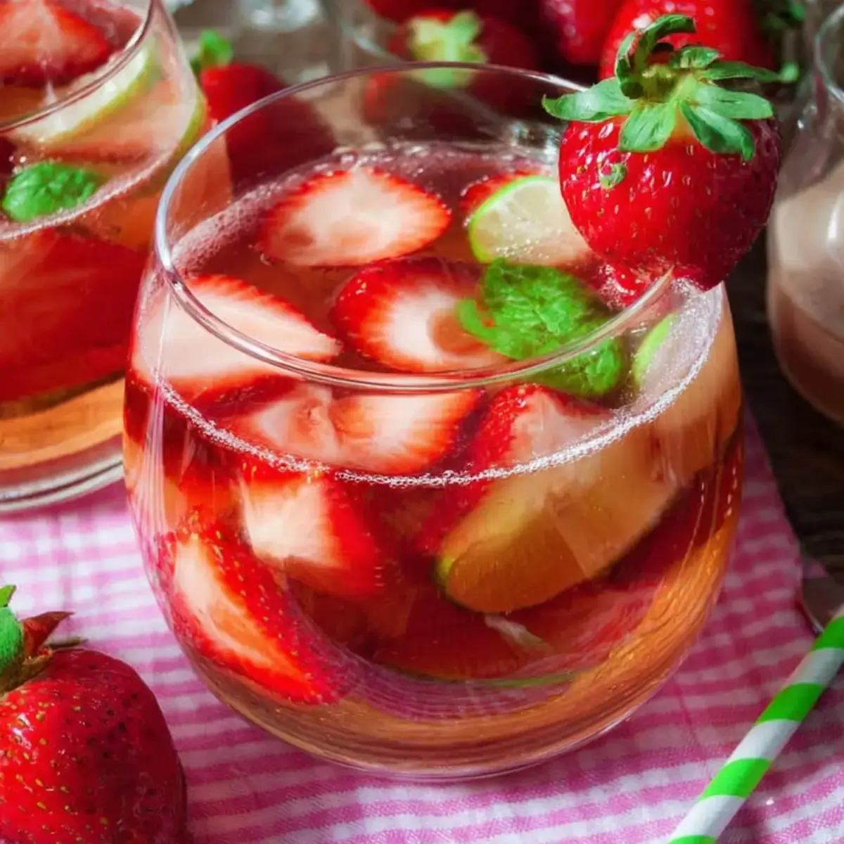 alkoholfreie Erdbeerbowle