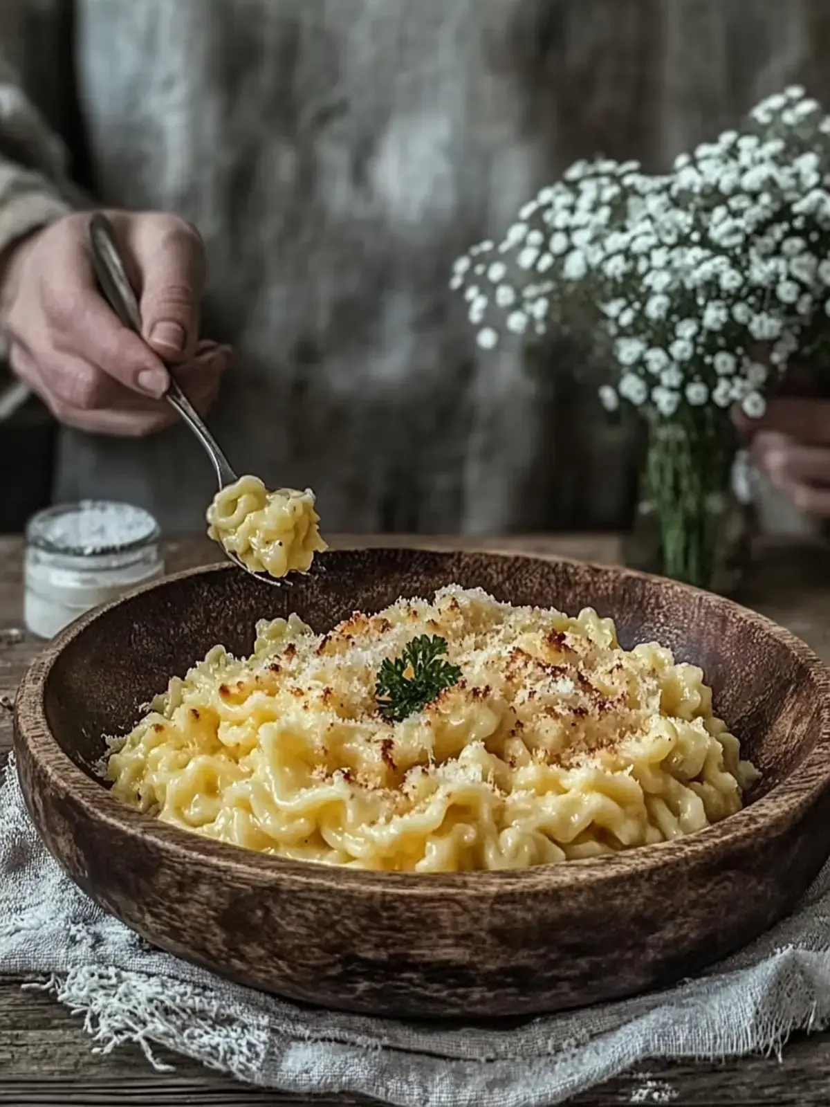 cremige deutsche Spätzle-Nudeln