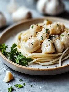 Cremiges Knoblauch-Parmesan-Hühnchen mit herzhaftem Pasta-Genuss