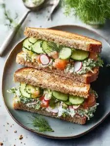 Einfache Gurkensalat-Sandwiches