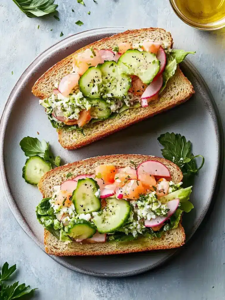 einfache Gurkensalat-Sandwiches
