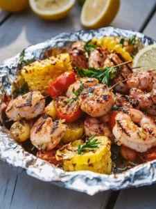 Gegrillte Garnelen-Folienpakete für schnelles Grillvergnügen
