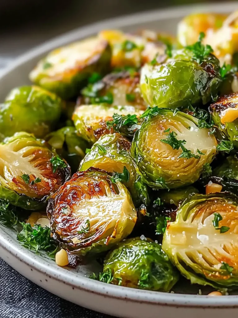 geröstete Knoblauchbutter Rosenkohl