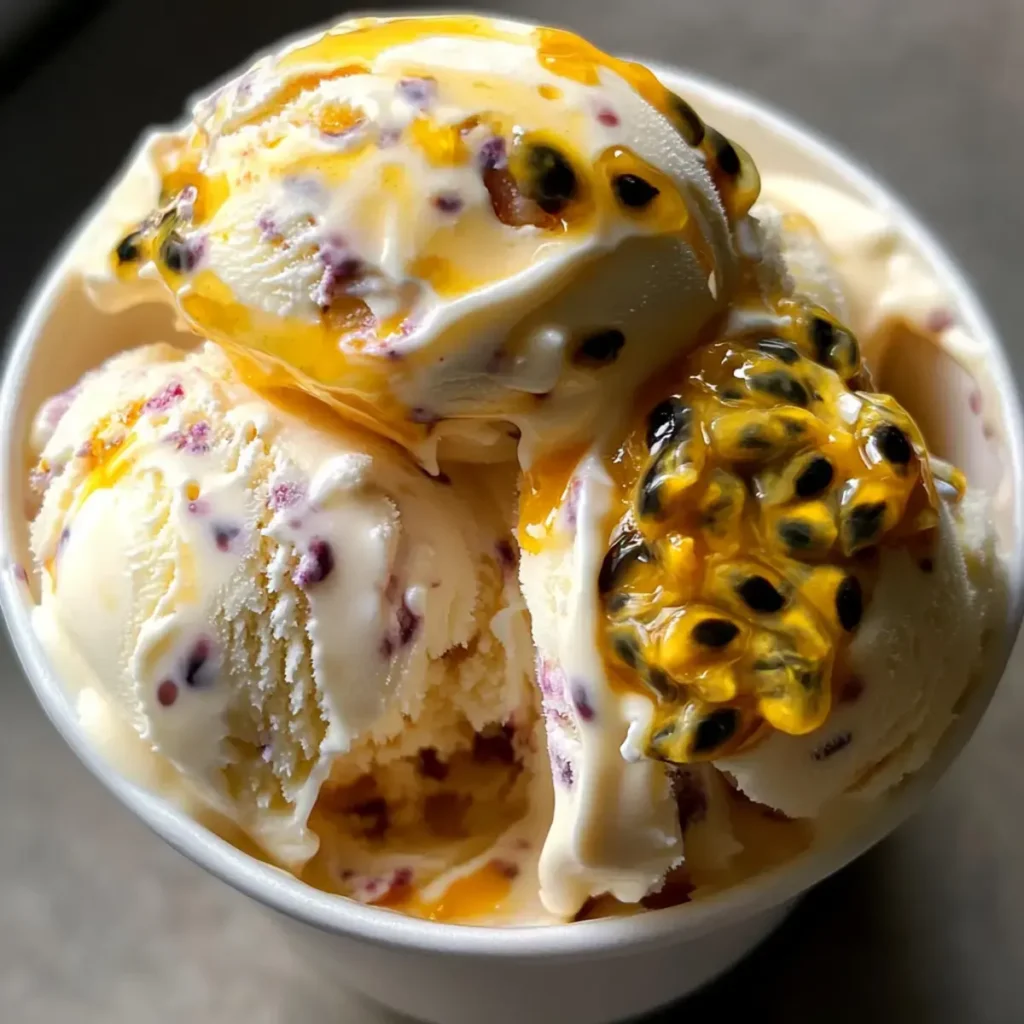 griechisches Joghurt-Eis Passionsfrucht