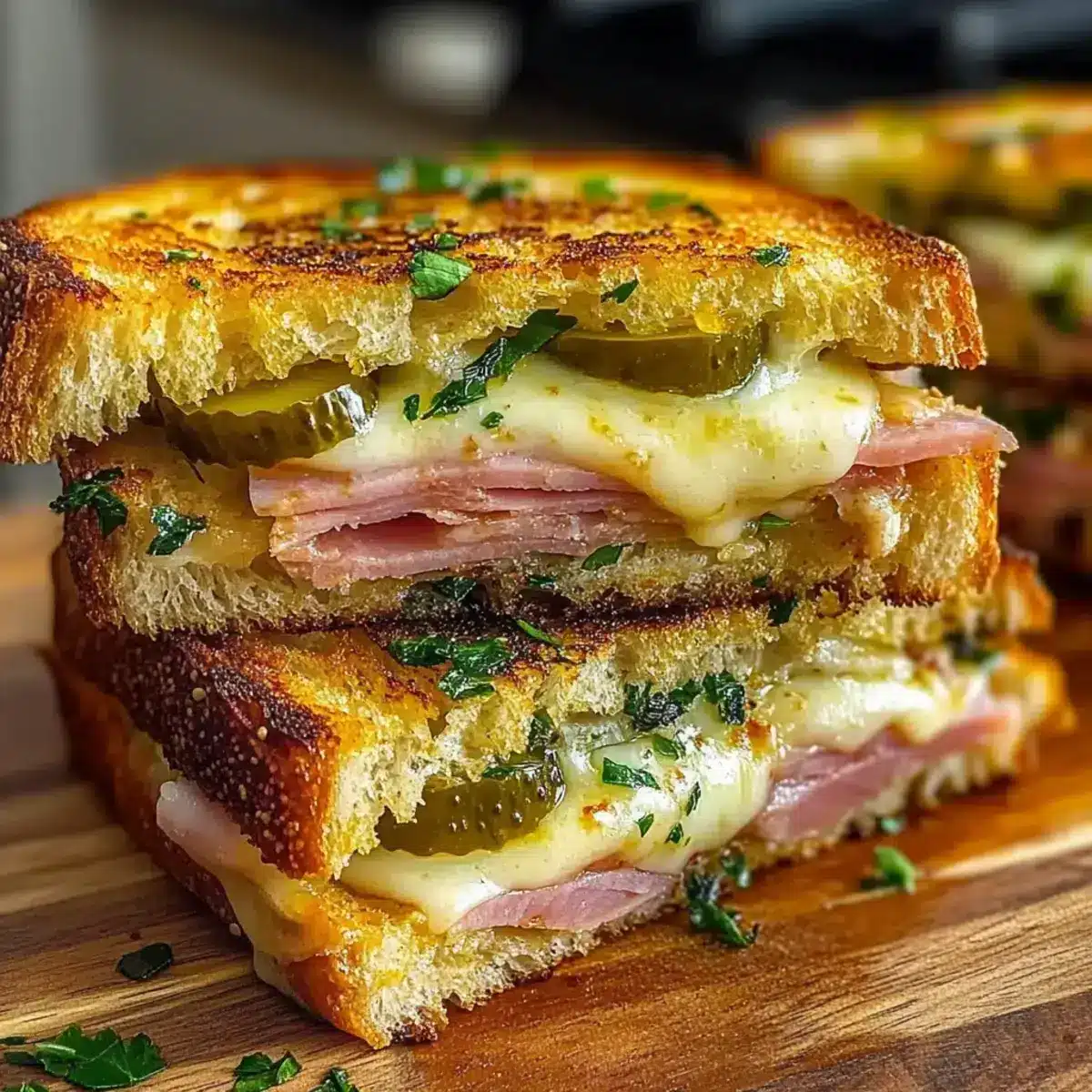 kubanische Knoblauchbrot-Sandwiches