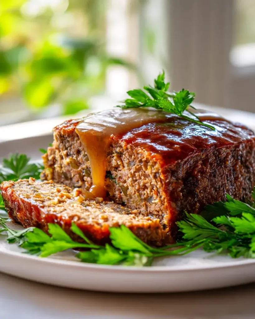 saftiger hackbraten mit soße