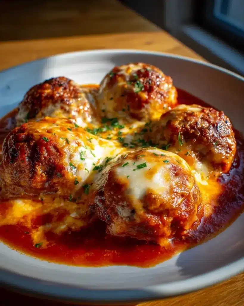 Überbackene Hackbällchen