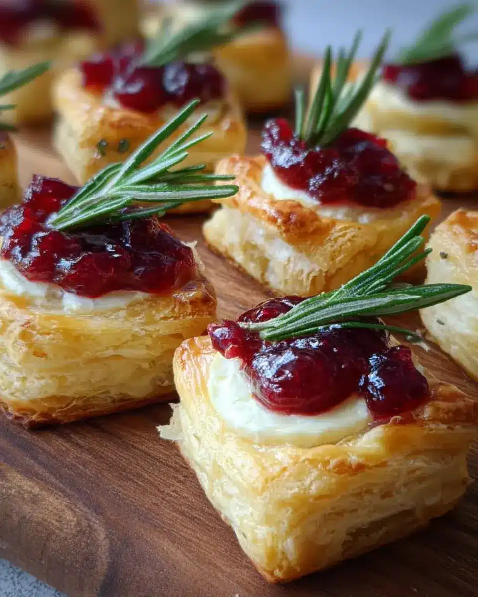 Blätterteig-Häppchen mit Camembert