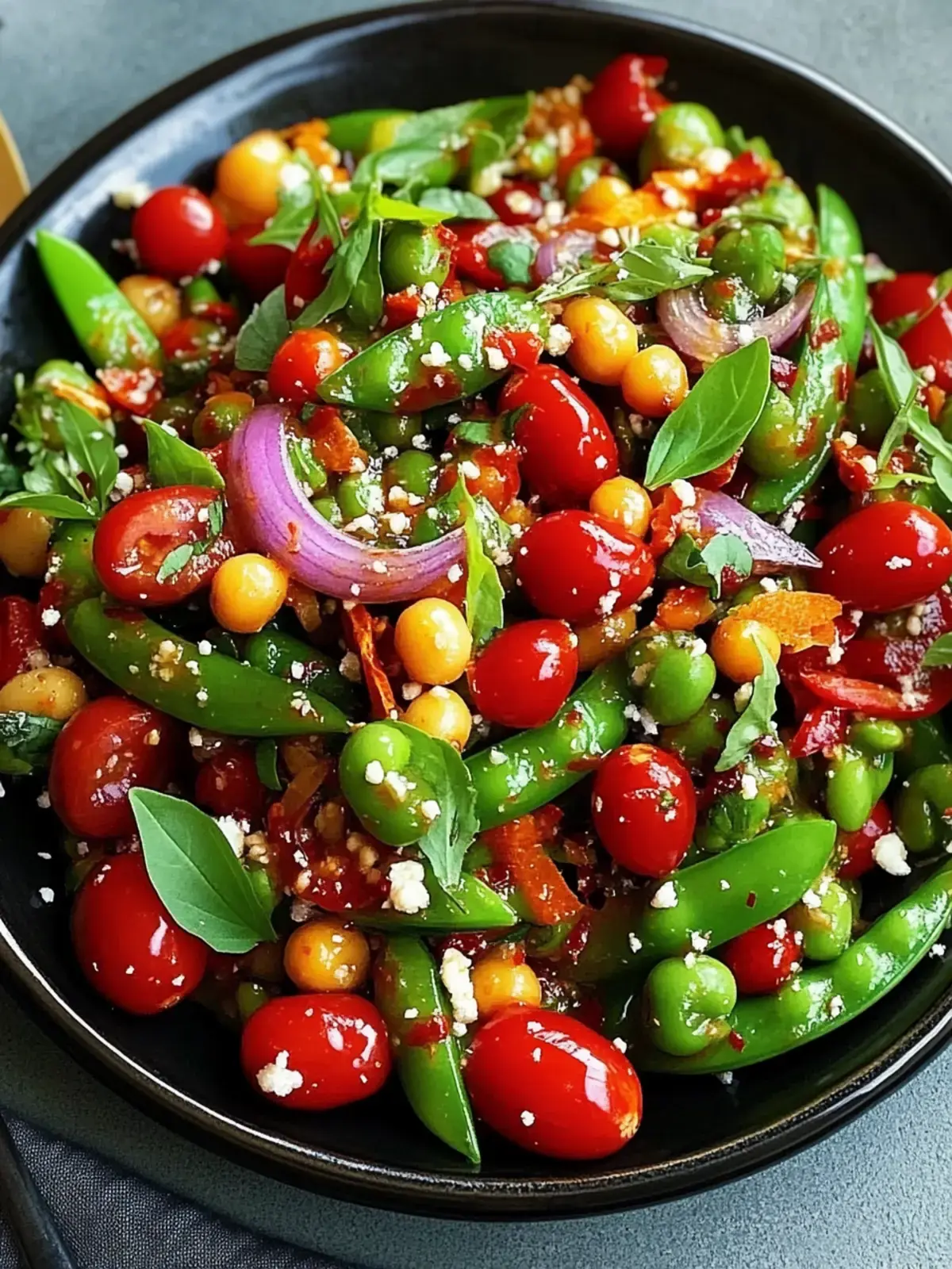 Chili-Knuspersalat mit Zuckerschoten – Frisch & Knackig für den Sommer 2 Chili-Knuspersalat mit Zuckerschoten