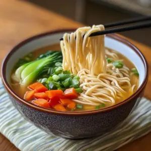 Herzhafte Chinesische Nudelsuppe – Schnell und Einfach