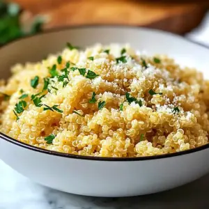 Cremige Knoblauch-Parmesan-Quinoa