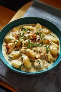 Cremige Gnocchi Hähnchen Pfanne