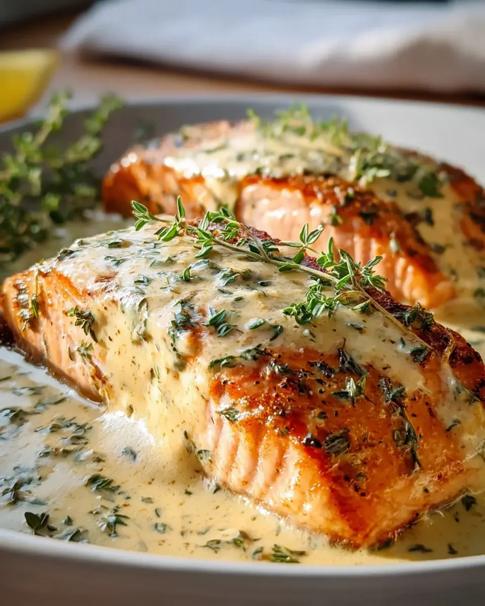 Cremiges Lachsfilet aus dem Ofen