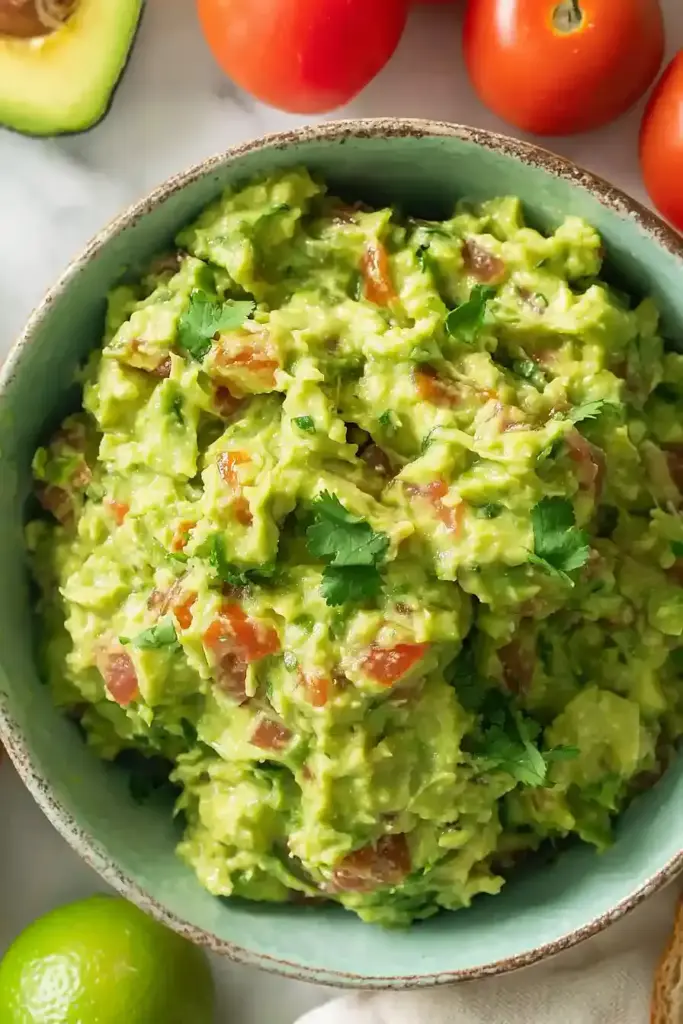 Einfaches Guacamole ohne Zwiebeln
