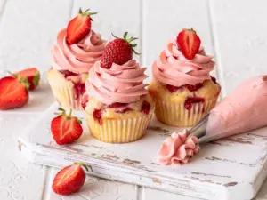 Erdbeer-Cupcakes – fluffiges Rezept mit fruchtigem Topping