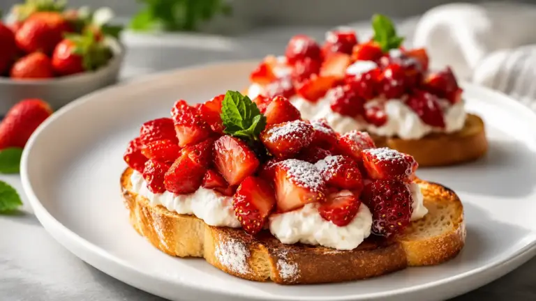 Erdbeer Dessert Bruschetta