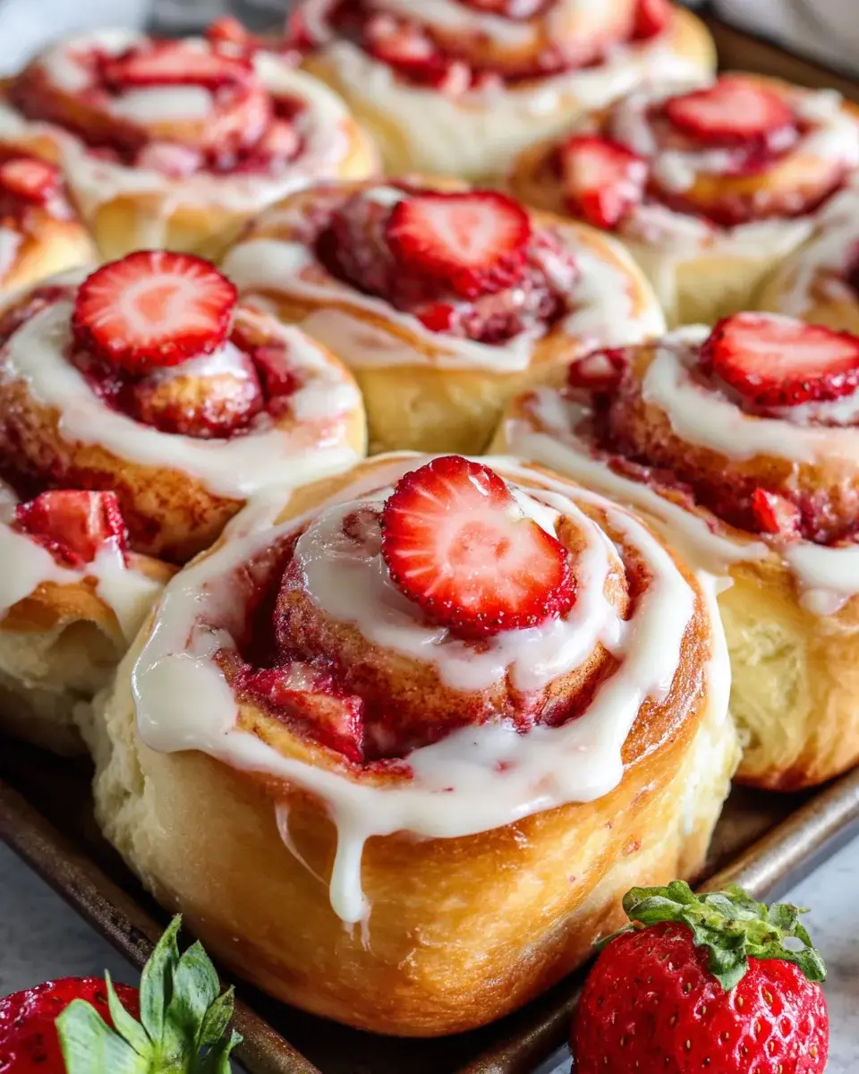 Erdbeer Käsekuchen Zimtschnecken Rezept