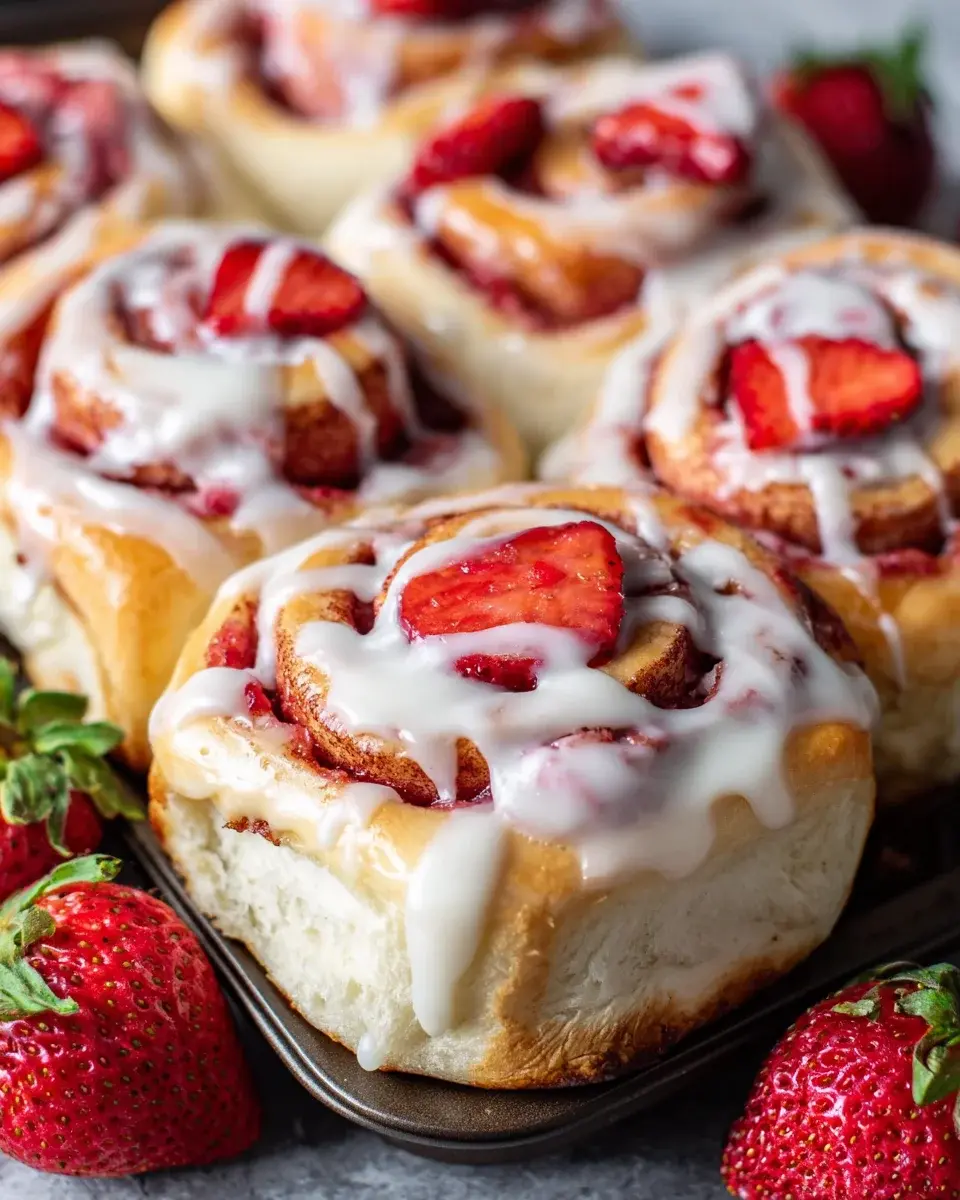 Erdbeer Käsekuchen Zimtschnecken Rezept